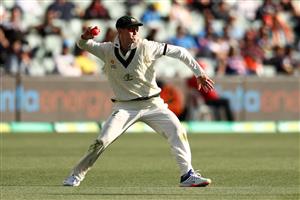 ADELAIDE, AUSTRALIA - DECEMBER 17: Marnus Labuschagne of Australia fields the ball during day one of the First Test match between Australia and India at Adelaide Oval on December 17, 2020 in Adelaide, Australia. (Photo by Cameron Spencer/Getty Images)