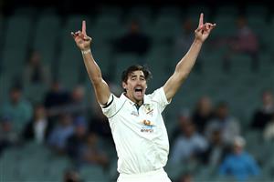 ADELAIDE, AUSTRALIA - DECEMBER 17: Mitchell Starc of Australia appeals for the wicket of Hanuma Vihari of India during day one of the First Test match between Australia and India at Adelaide Oval on December 17, 2020 in Adelaide, Australia. (Photo by Cameron Spencer/Getty Images)