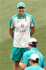 ADELAIDE, AUSTRALIA - DECEMBER 17: Cameron Green of Australia is presented is Test Cap on debut during by Pat Cummins of Australia day one of the First Test match between Australia and India at Adelaide Oval on December 17, 2020 in Adelaide, Australia. (Photo by Cameron Spencer/Getty Images)