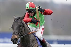 ASCOT, ENGLAND - DECEMBER 18: Richard Johnson riding Everglow clear the last to win The Sky Bet Money Back As Cash Maiden Hurdle at Ascot Racecourse on December 18, 2020 in Ascot, England. Owners are allowed to attend if they have a runner at the meeting otherwise racing remains behind closed doors to the public due to the Coronavirus pandemic. (Photo by Alan Crowhurst/Getty Images)