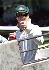 ADELAIDE, AUSTRALIA - DECEMBER 18: Steve Smith of Australia looks on during day two of the First Test match between Australia and India at Adelaide Oval on December 18, 2020 in Adelaide, Australia. (Photo by Ryan Pierse/Getty Images)