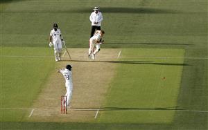 ADELAIDE, AUSTRALIA - DECEMBER 17: Cameron Green of Australia bowls to Virat Kohli of India during day one of the First Test match between Australia and India at Adelaide Oval on December 17, 2020 in Adelaide, Australia. (Photo by Ryan Pierse/Getty Images)