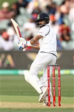 ADELAIDE, AUSTRALIA - DECEMBER 17: Virat Kohli of India bats during day one of the First Test match between Australia and India at Adelaide Oval on December 17, 2020 in Adelaide, Australia. (Photo by Ryan Pierse/Getty Images)