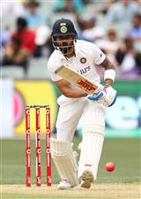 ADELAIDE, AUSTRALIA - DECEMBER 17: Virat Kohli of India plays a shot during day one of the First Test match between Australia and India at Adelaide Oval on December 17, 2020 in Adelaide, Australia. (Photo by Ryan Pierse/Getty Images)