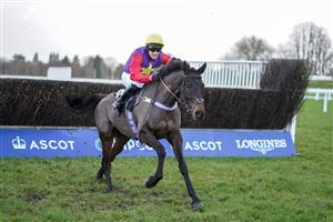 ASCOT, ENGLAND - DECEMBER 19: Matt Griffiths riding Dashel Drasher clear the last to win The Injured Jockeys Fund Graduation Chase at Ascot Racecourse on December 19, 2020 in Ascot, England. Owners are allowed to attend if they have a runner at the meeting otherwise racing remains behind closed doors to the public due to the Coronavirus pandemic. (Photo by Alan Crowhurst/Getty Images)