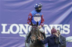 ASCOT, ENGLAND - DECEMBER 19: Aidan Coleman riding Paisley Park return after winning The Porsche long Walk Hurdle at Ascot Racecourse on December 19, 2020 in Ascot, England. Owners are allowed to attend if they have a runner at the meeting otherwise racing remains behind closed doors to the public due to the Coronavirus pandemic. (Photo by Alan Crowhurst/Getty Images)