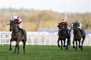 ASCOT, ENGLAND - DECEMBER 19: Harry Skelton riding Bennys King win The 'For The Love Of Racing' Handicap Chase at Ascot Racecourse on December 19, 2020 in Ascot, England. Owners are allowed to attend if they have a runner at the meeting otherwise racing remains behind closed doors to the public due to the Coronavirus pandemic. (Photo by Alan Crowhurst/Getty Images)
