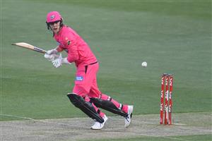 HOBART, AUSTRALIA - DECEMBER 20: Jack Edwards of the Sixers
bats during the Big Bash League match between the Sydney Sixers and the Adelaide Strikers at Blundstone Arena, on December 20, 2020, in Hobart, Australia. (Photo by Steve Bell/Getty Images)