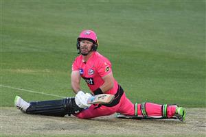 HOBART, AUSTRALIA - DECEMBER 20: Dan Christian of the Sixers bats during the Big Bash League match between the Sydney Sixers and the Adelaide Strikers at Blundstone Arena, on December 20, 2020, in Hobart, Australia. (Photo by Steve Bell/Getty Images)