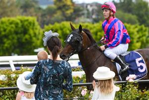 MELBOURNE, AUSTRALIA - DECEMBER 19: Lewis German rides Seberate after winning race 5, the Myer Giftorium Handicap, during Melbourne Racing at Flemington Racecourse on December 19, 2020 in Melbourne, Australia. A crowd of five thousand were allowed on track today spread out in zones for covid safety. (Photo by Vince Caligiuri/Getty Images)