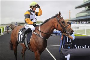 SYDNEY, AUSTRALIA - DECEMBER 19: Rachel King on Our Bellagio Miss returns to scale after winning race 7 the City Tattersalls Club Handicap during Sydney Racing at Royal Randwick Racecourse on December 19, 2020 in Sydney, Australia. (Photo by Mark Evans/Getty Images)