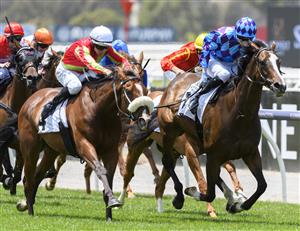 MELBOURNE, AUSTRALIA - DECEMBER 19: Damian Lane riding Wentwood wins Race 1, the Seppelt Salinger Handicap, during Melbourne Racing at Flemington Racecourse on December 19, 2020 in Melbourne, Australia. (Photo by Vince Caligiuri/Getty Images)