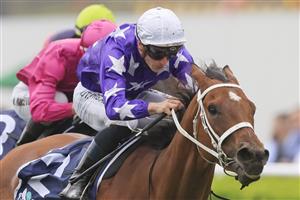 SYDNEY, AUSTRALIA - DECEMBER 19: James McDonald on New Arrangement wins race 5 the Sky Racing Active Handicap during Sydney Racing at Royal Randwick Racecourse on December 19, 2020 in Sydney, Australia. (Photo by Mark Evans/Getty Images)