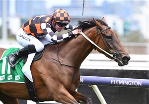 MELBOURNE, AUSTRALIA - DECEMBER 19: Jockey John Allen riding
Zou Dancer to win Race 3, the Tab App Trophy, during Melbourne Racing at Flemington Racecourse on December 19, 2020 in Melbourne, Australia. (Photo by Vince Caligiuri/Getty Images)