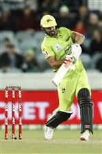 CANBERRA, AUSTRALIA - DECEMBER 22: Ben Cutting of the Thunder bats during the Big Bash League match between the Sydney Thunder and the Perth Scorchers at Manuka Oval, on December 22, 2020, in Canberra, Australia. (Photo by Darrian Traynor/Getty Images)
