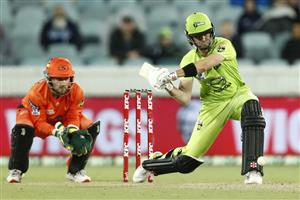 CANBERRA, AUSTRALIA - DECEMBER 22: Callum Ferguson of the Thunder bats during the Big Bash League match between the Sydney Thunder and the Perth Scorchers at Manuka Oval, on December 22, 2020, in Canberra, Australia. (Photo by Darrian Traynor/Getty Images)