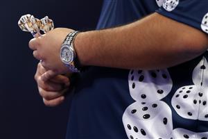 LONDON, ENGLAND - DECEMBER 22: A detailed view of Danny Baggish of The United States darts during his second round match Adrian Lewis of England against during day eight of the PDC William Hill World Darts Championship at Alexandra Palace on December 22, 2020 in London, England. (Photo by Luke Walker/Getty Images)