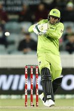 CANBERRA, AUSTRALIA - DECEMBER 22: Usman Khawaja of the Thunder bats during the Big Bash League match between the Sydney Thunder and the Perth Scorchers at Manuka Oval, on December 22, 2020, in Canberra, Australia. (Photo by Darrian Traynor/Getty Images)
