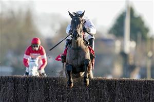 SUNBURY, ENGLAND - DECEMBER 27: Harry Skelton riding Nube Negra clear the last to win The Ladbrokes Desert Orchid Chase at Kempton Park Racecourse on December 27, 2020 in Sunbury, England. Owners are allowed to attend if they have a runner at the meeting otherwise racing remains behind closed doors to the public due to the Coronavirus pandemic. (Photo by Alan Crowhurst/Getty Images)
