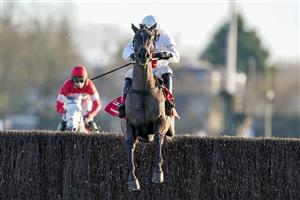 SUNBURY, ENGLAND - DECEMBER 27: Harry Skelton riding Nube Negra clear the last to win The Ladbrokes Desert Orchid Chase at Kempton Park Racecourse on December 27, 2020 in Sunbury, England. Owners are allowed to attend if they have a runner at the meeting otherwise racing remains behind closed doors to the public due to the Coronavirus pandemic. (Photo by Alan Crowhurst/Getty Images)