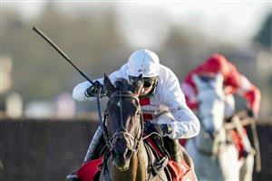 SUNBURY, ENGLAND - DECEMBER 27: Harry Skelton riding Nube Negra clear the last to win The Ladbrokes Desert Orchid Chase at Kempton Park Racecourse on December 27, 2020 in Sunbury, England. Owners are allowed to attend if they have a runner at the meeting otherwise racing remains behind closed doors to the public due to the Coronavirus pandemic. (Photo by Alan Crowhurst/Getty Images)