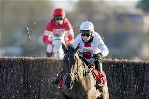 SUNBURY, ENGLAND - DECEMBER 27: Harry Skelton riding Nube Negra clear the last to win The Ladbrokes Desert Orchid Chase at Kempton Park Racecourse on December 27, 2020 in Sunbury, England. Owners are allowed to attend if they have a runner at the meeting otherwise racing remains behind closed doors to the public due to the Coronavirus pandemic. (Photo by Alan Crowhurst/Getty Images)