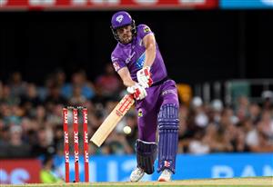BRISBANE, AUSTRALIA - DECEMBER 27: James Faulkner of the Hurricanes plays a shot during the Big Bash League match between the Brisbane Heat and the Hobart Hurricanes at The Gabba, on December 27, 2020, in Brisbane, Australia. (Photo by Bradley Kanaris/Getty Images)