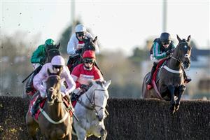 SUNBURY, ENGLAND - DECEMBER 27: Nico de Boinville riding Altior (R) on their way to finishing second in The Ladbrokes Desert Orchid Chase at Kempton Park Racecourse on December 27, 2020 in Sunbury, England. Owners are allowed to attend if they have a runner at the meeting otherwise racing remains behind closed doors to the public due to the Coronavirus pandemic. (Photo by Alan Crowhurst/Getty Images)