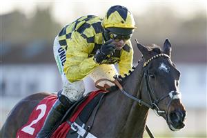 SUNBURY, ENGLAND - DECEMBER 27: Nico de Boinville riding Shishkin clear the last to win The Ladbrokes Wayward Lad Novices' Chase at Kempton Park Racecourse on December 27, 2020 in Sunbury, England. Owners are allowed to attend if they have a runner at the meeting otherwise racing remains behind closed doors to the public due to the Coronavirus pandemic. (Photo by Alan Crowhurst/Getty Images)