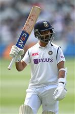 MELBOURNE, AUSTRALIA - DECEMBER 28: Ajinkya Rahane of India walks off the field after being run out on 112 runs during day three of the Second Test match between Australia and India at Melbourne Cricket Ground on December 28, 2020 in Melbourne, Australia. (Photo by Quinn Rooney/Getty Images)