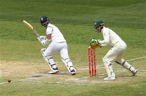 MELBOURNE, AUSTRALIA - DECEMBER 28: Ajinkya Rahane of India bats during day three of the Second Test match between Australia and India at Melbourne Cricket Ground on December 28, 2020 in Melbourne, Australia. (Photo by Robert Cianflone/Getty Images)