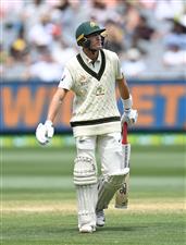 MELBOURNE, AUSTRALIA - DECEMBER 28: Marnus Labuschagne of Australia walks off the field after being dismissed by Ravichandran Ashwin of India during day three of the Second Test match between Australia and India at Melbourne Cricket Ground on December 28, 2020 in Melbourne, Australia. (Photo by Quinn Rooney/Getty Images)