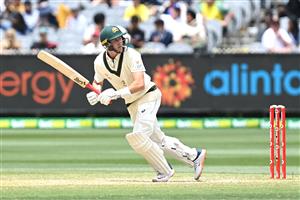 MELBOURNE, AUSTRALIA - DECEMBER 28: Marnus Labuschagne of Australia bats during day three of the Second Test match between Australia and India at Melbourne Cricket Ground on December 28, 2020 in Melbourne, Australia. (Photo by Quinn Rooney/Getty Images)