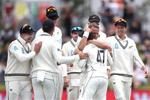 TAURANGA, NEW ZEALAND - DECEMBER 28: Neil Wagner of New Zealand celebrates his wicket of Fawad Alam of Pakistan during day three of the First Test match in the series between New Zealand and Pakistan at Bay Oval on December 28, 2020 in Tauranga, New Zealand. (Photo by Phil Walter/Getty Images)