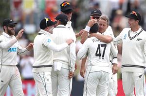 TAURANGA, NEW ZEALAND - DECEMBER 28: Neil Wagner of New Zealand celebrates his wicket of Fawad Alam of Pakistan during day three of the First Test match in the series between New Zealand and Pakistan at Bay Oval on December 28, 2020 in Tauranga, New Zealand. (Photo by Phil Walter/Getty Images)
