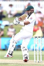 TAURANGA, NEW ZEALAND - DECEMBER 28: Mohammad Rizwan of Pakistan bats during day three of the First Test match in the series between New Zealand and Pakistan at Bay Oval on December 28, 2020 in Tauranga, New Zealand. (Photo by Phil Walter/Getty Images)