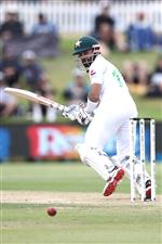 TAURANGA, NEW ZEALAND - DECEMBER 28: Mohammad Rizwan
of Pakistan bats during day three of the First Test match in the series between New Zealand and Pakistan at Bay Oval on December 28, 2020 in Tauranga, New Zealand. (Photo by Phil Walter/Getty Images)