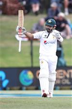 TAURANGA, NEW ZEALAND - DECEMBER 28: Mohammad Rizwan
of Pakistan makes 50 runs during day three of the First Test match in the series between New Zealand and Pakistan at Bay Oval on December 28, 2020 in Tauranga, New Zealand. (Photo by Phil Walter/Getty Images)