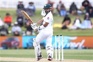 TAURANGA, NEW ZEALAND - DECEMBER 28: Mohammad Rizwan
of Pakistan bats during day three of the First Test match in the series between New Zealand and Pakistan at Bay Oval on December 28, 2020 in Tauranga, New Zealand. (Photo by Phil Walter/Getty Images)