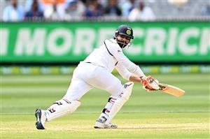 MELBOURNE, AUSTRALIA - DECEMBER 28: Ravindra Jadeja of India bats during day three of the Second Test match between Australia and India at Melbourne Cricket Ground on December 28, 2020 in Melbourne, Australia. (Photo by Quinn Rooney/Getty Images)