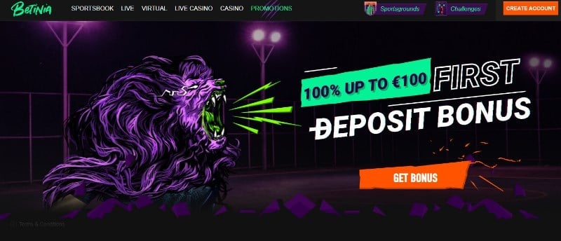 Betinia promo code