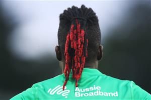 CANBERRA, AUSTRALIA - DECEMBER 29: A detail shot of Andre Fletcher of the Stars hair during the Big Bash League match between Sydney Thunder and the Melbourne Stars at Manuka Oval, on December 29, 2020, in Canberra, Australia. (Photo by Mike Owen/Getty Images)
