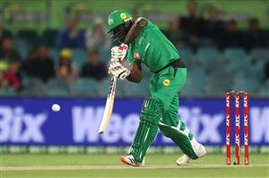 CANBERRA, AUSTRALIA - DECEMBER 29: Andre Fletcher of the Stars bats during the Big Bash League match between Sydney Thunder and the Melbourne Stars at Manuka Oval, on December 29, 2020, in Canberra, Australia. (Photo by Mike Owen/Getty Images)