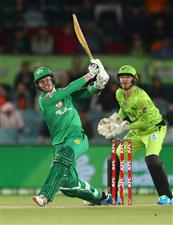 CANBERRA, AUSTRALIA - DECEMBER 29: Liam Hatcher of the Stars bats during the Big Bash League match between Sydney Thunder and the Melbourne Stars at Manuka Oval, on December 29, 2020, in Canberra, Australia. (Photo by Mike Owen/Getty Images)