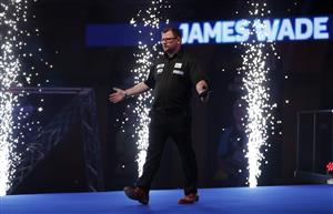 LONDON, ENGLAND - DECEMBER 29: James Wade walks into the arena during his third round match against Stephen Bunting of England during day twelve of the PDC William Hill World Darts Championship at Alexandra Palace on December 29, 2020 in London, England. (Photo by Luke Walker/Getty Images)