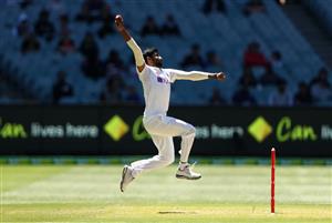 MELBOURNE, AUSTRALIA - DECEMBER 29: Jasprit Bumrah of India bowls during day four of the Second Test match between Australia and India at Melbourne Cricket Ground on December 29, 2020 in Melbourne, Australia. (Photo by Robert Cianflone/Getty Images)