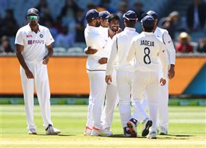 MELBOURNE, AUSTRALIA - DECEMBER 29: Jasprit Bumrah of India celebrates taking the wicket of Pat Cummins of Australia during day four of the Second Test match between Australia and India at Melbourne Cricket Ground on December 29, 2020 in Melbourne, Australia. (Photo by Robert Cianflone/Getty Images)