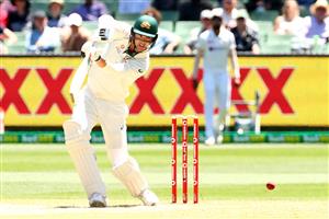 MELBOURNE, AUSTRALIA - DECEMBER 29: Josh Hazlewood of Australia bats during day four of the Second Test match between Australia and India at Melbourne Cricket Ground on December 29, 2020 in Melbourne, Australia. (Photo by Kelly Defina/Getty Images)