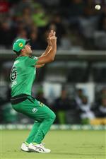 CANBERRA, AUSTRALIA - DECEMBER 29: Marcus Stoinis of the Stars catches out Callum Ferguson of the Thunder during the Big Bash League match between Sydney Thunder and the Melbourne Stars at Manuka Oval, on December 29, 2020, in Canberra, Australia. (Photo by Mike Owen/Getty Images)