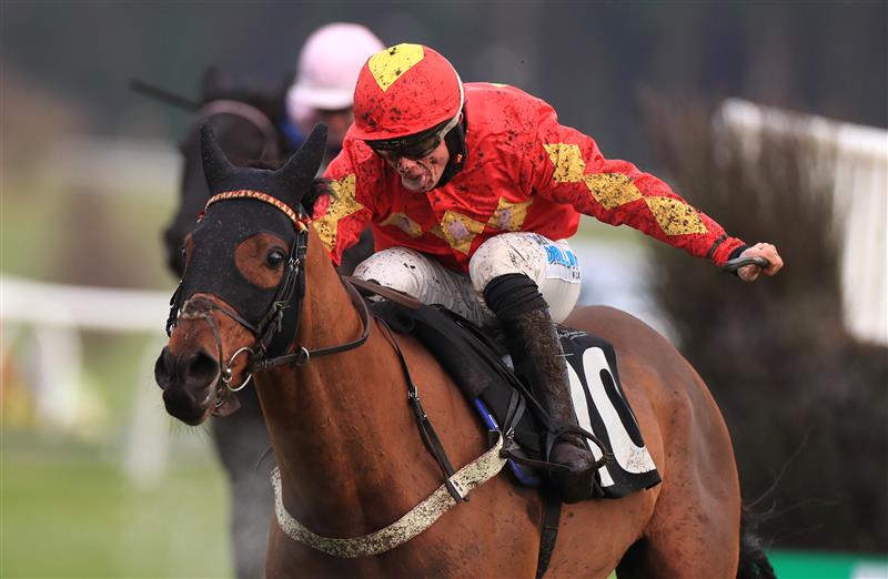 MARKET RASEN, ENGLAND - DECEMBER 30: Mac Tottie ridden by James Bowen wins The racingtv.com Novices Limited Handicap Chase at Market Rasen Racecourse on December 30, 2020 in Market Rasen, England. (Photo by Mike Egerton - Pool/Getty Images)